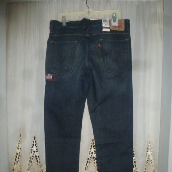 NEW Mens Levi's 520 Slouch Skinny Fit Blue Jeans- Size 34W x 30L - Picture 4 of 13
